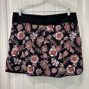 Lands’ End Women’s Floral Pattern Swim Skirt W/ Built-In Shorts Size 16